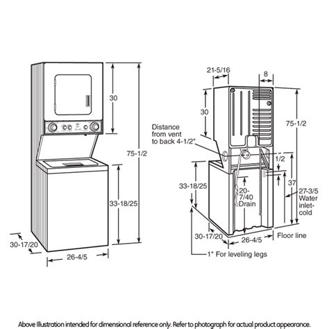 GE Unitized Spacemaker® 3.4 DOE cu. ft. stainless steel Washer and 5.9 ...
