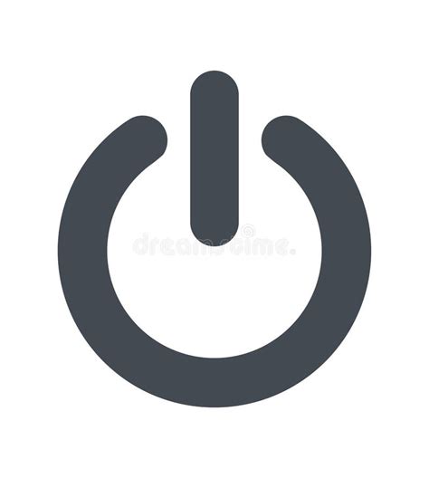 Power Button Symbol Icon Push Button Power Stock Vector Illustration