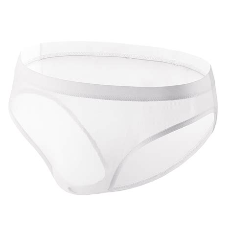 Gxdcog Translucent Mens Nylon Thongs Men Sexy Bikini Briefs Semi Sheer Soft Comfy Thong