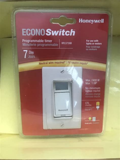 New Honeywell Econoswitch Rpls B Day Programmable Motor Light