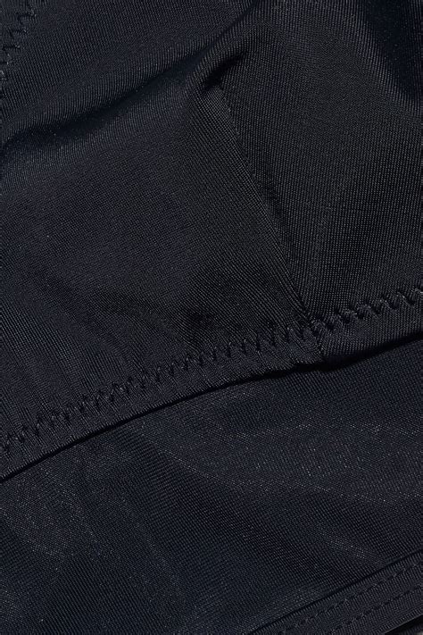 SOLID STRIPED The Brigitte Mesh Trimmed Bikini Top THE OUTNET