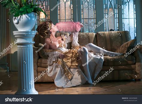 Naked Girl Feather Historic Dress Ancient Stock Photo Shutterstock