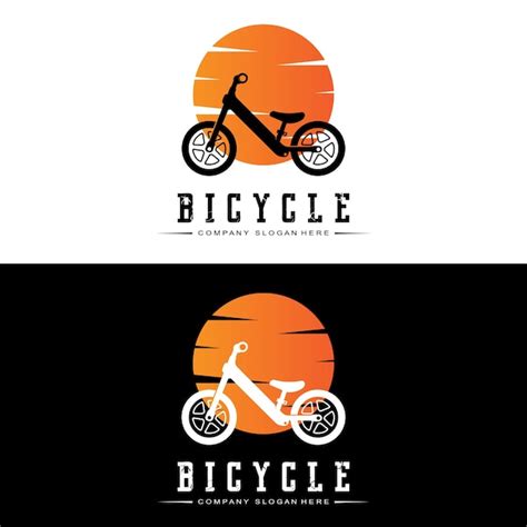 Logotipo de bicicleta diseño de vectores de vehículos informales