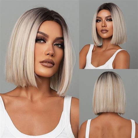 Brown To Platinum Blonde Ombre