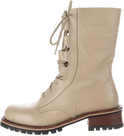 Christian Dior Leather Combat Boots Shopstyle