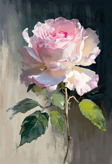 Pin By Claudia NeroAzzurra On Roses Flower Art Painting Rose