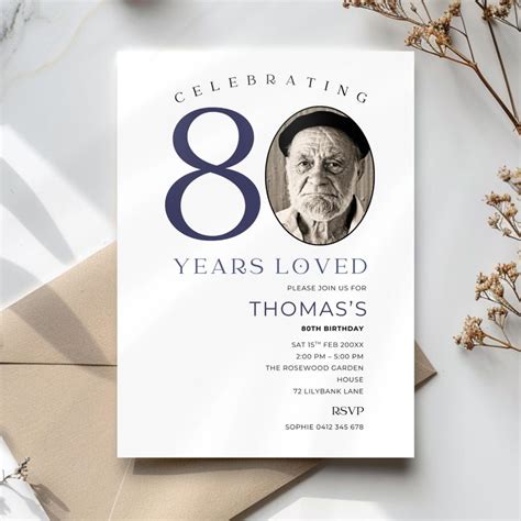 birthday invitation   minimal editable party invite