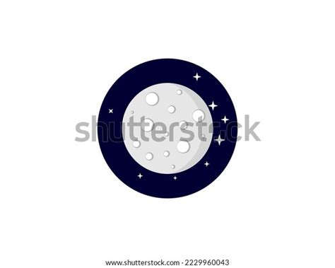 Crescent Moon Night Icon Vector Illustration Stock Vector Royalty Free