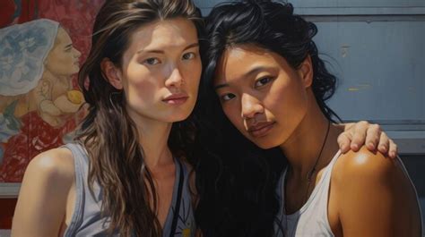 Premium Photo Happy Multiracial Lesbian Couple