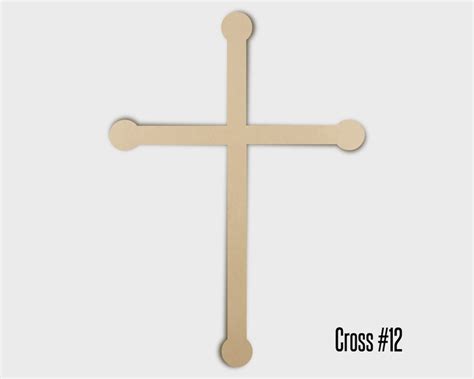 Wooden Cross Shape 100-600mm 3mm MDF Craft Unpainted 3mm MDF Laser Cut ...