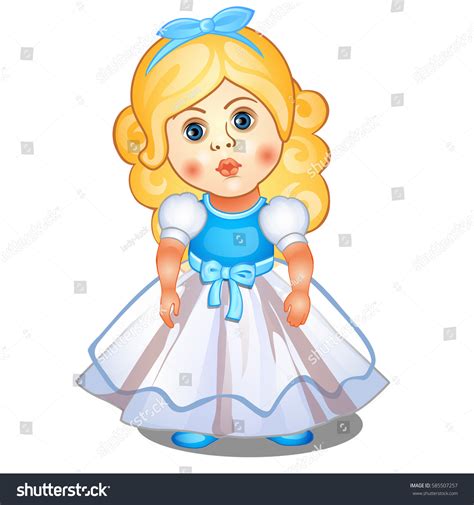 Doll Blonde Hair Isolated On White Stock Vector Royalty Free Shutterstock