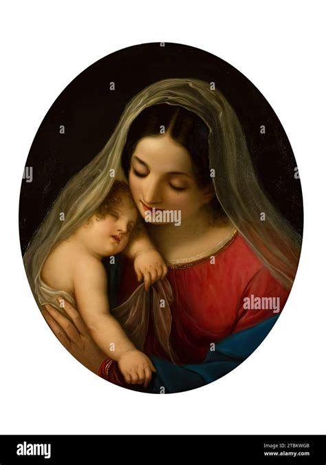 Madonna E Bambino Olio Art Immagini Senza Sfondo E Foto Stock