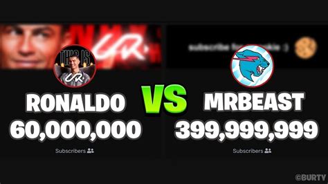 🔴live Ur · Cristiano Ronaldo Vs Mrbeast Sub Count Battle Cristiano