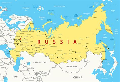 russia map vector colored map  russia stok vektor sanati abdnin