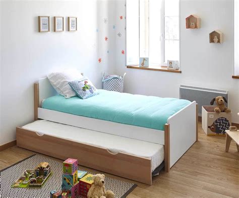 Lit Gigogne Enfant Sweet avec Sommier et Matelas Fabriqué en France