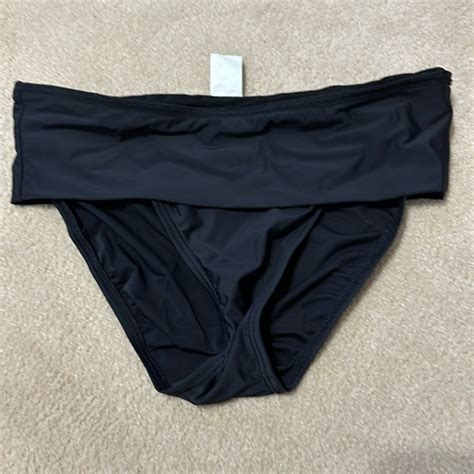 Swim Systems Swim Swim Systems Black Fold Over Bikini Bottom Poshmark