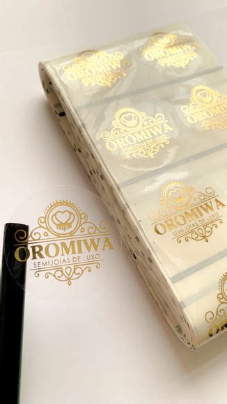 Adesivo Transparente Hot Stamping Cm Dourado Elo