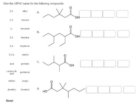 Solved Give The Iupac Name For The Following Compounds Give The