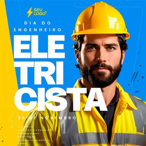 Dia Do Engenheiro Eletrico - 23 de Novembro Dia do Engenheiro Elétrico | PSD Premium gerado com IA