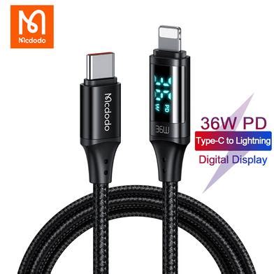 36W Mcdodo Digital Pro Type C 5A Super Fast Charge Data Cable 1 2m