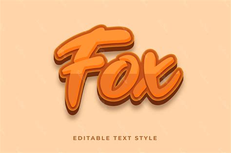 Fox Text Effect | Free Illustrator Vector File