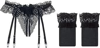 Amazon AMDBEL Lingerie Sets For Women Sexy Garter Belt And Thigh Highs Set Cute Sexy Lace