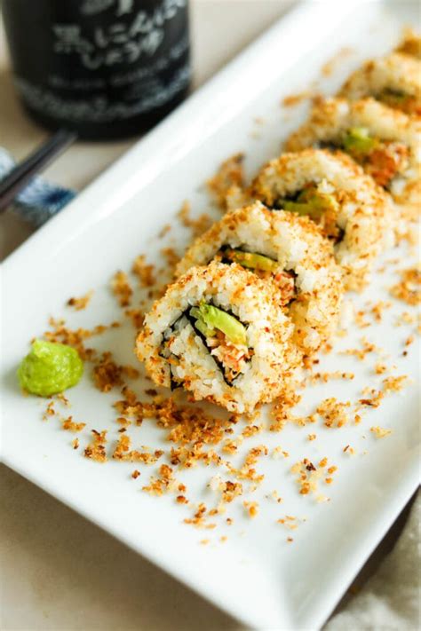 Crunchy Spicy California Sushi Roll • The Heirloom Pantry