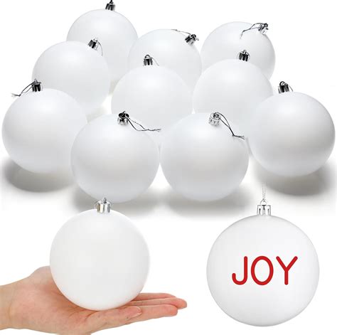 Amazon Zubebe Pcs Christmas Large Inch Blank Ball White