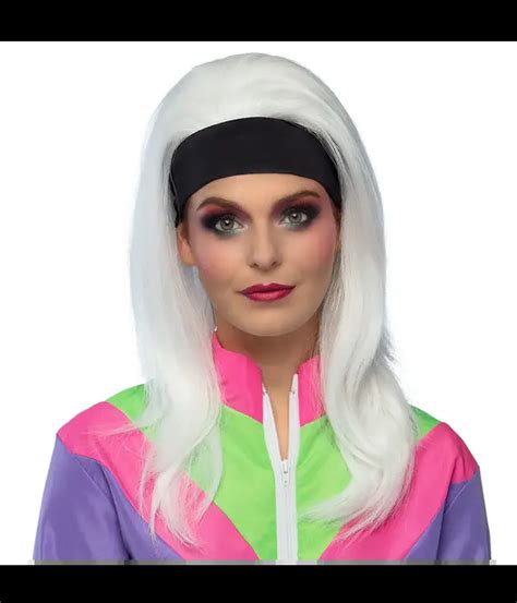 Pruik Retro Babe Met Zwarte Hoofdband Feestbazaar Nl