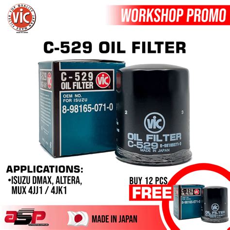 Vic C Oil Filter For Isuzu Dmax Altera Mux Jj Jk Lazada Ph