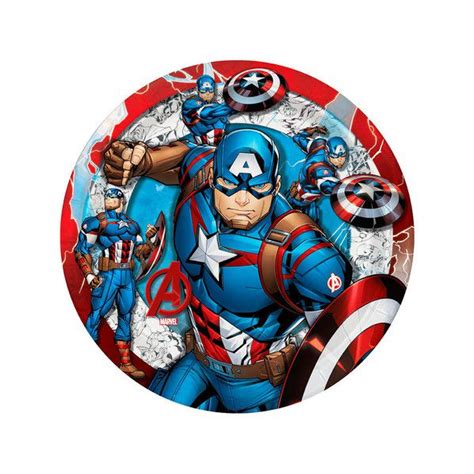 Avengers Captain America 7 Dessert Plate 12 Captain America