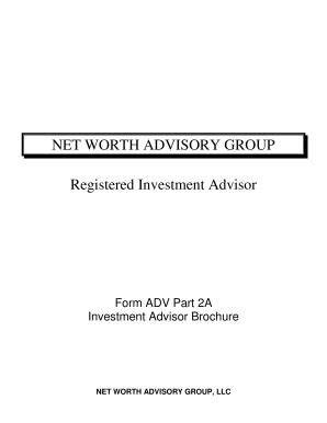 Fillable Online Form Adv Part 2a Investment Advisor Brochure Client