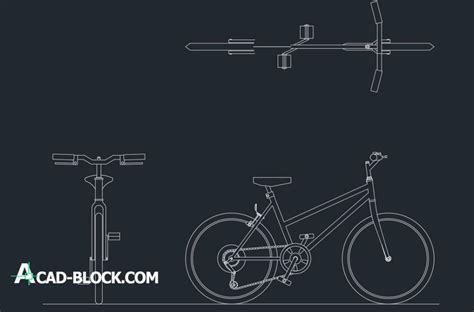 Cad Bicycle Drawing Bike Dwg Free Cad Model