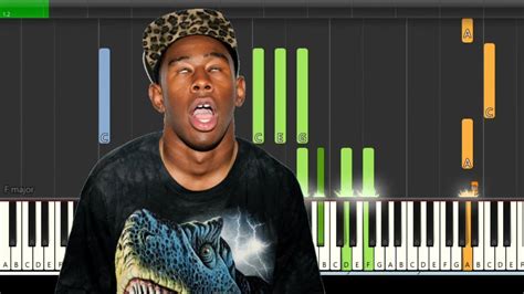 Tyler The Creator Glitter Synthesia Piano Tutorial Youtube