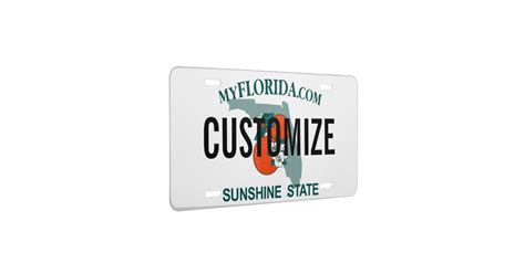 Florida Custom License Plate | Zazzle