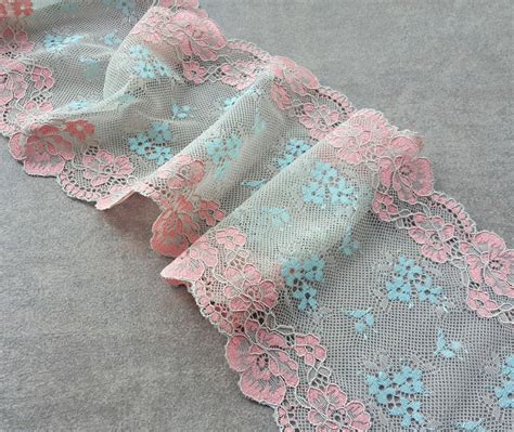 Colorful Stretch Lace Floral Lingerie Lace Trim Elastic Lace Width Cm Nr Q Etsy