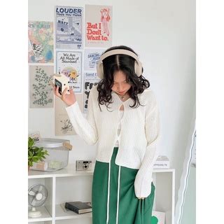 Áo len lưới cài khuy Naked by V Double Knit Cardigan Shopee Việt Nam
