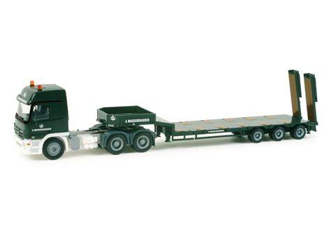 Herpa Mercedes Benz Actros Lh Semitieflade Sattelzug Waggershauser