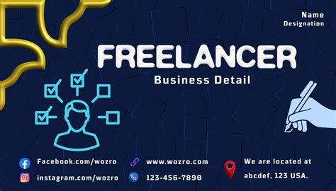 Freelancer Business Card Design — WOZRO