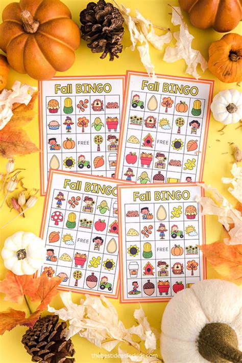 Fall Bingo Cards Free Printable