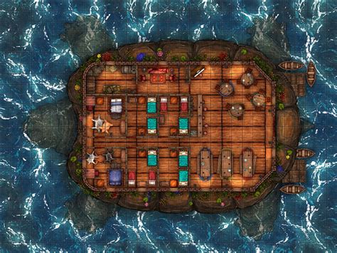 Tortuga Tavern Battle Map Dnd Battle Map D D Battlemap Dungeons And