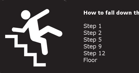 How To Fall Down The Stairs Stairs Jokes Falling Down Stairs