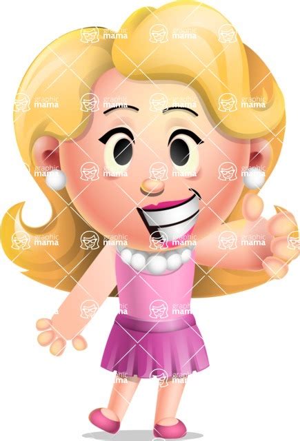 Chibi Cartoon Girl Vector D Character Aka Martha Blonde Wave
