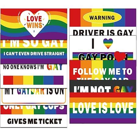 Amazon Gay Pride Funny Magnet Bumper Sticker Rainbow Pride Prank Magnetic Sign For