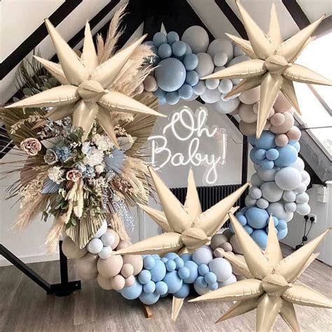 KALOR 50 Globos De Papel De Aluminio De Cono Beige 26 Pulgadas Color Nude De 12 Puntos De