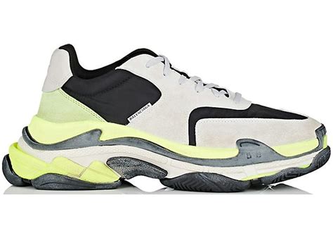 Balenciaga Triple S Black Neon Green Light Grey 533888 W09t2 1293