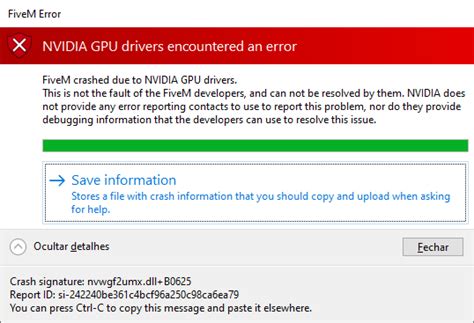 fivem crashed due  nvidia gpu drivers windows  fivem client