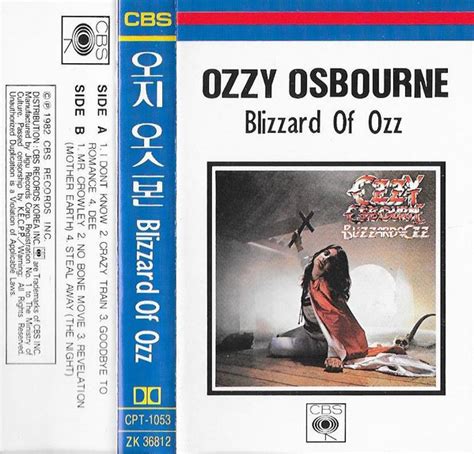 Ozzy Osbourne – Blizzard Of Ozz (1990, Cassette) - Discogs