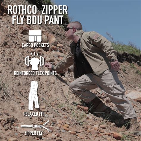 Rothco Relaxed Fit Zipper Fly Bdu Pants