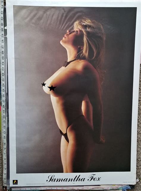 Samantha Fox Nude In The Shadows Poster Anabas United Kingdom Import Vintage